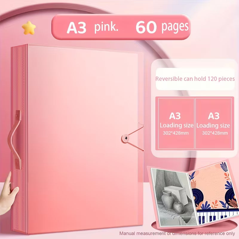 A3 Diamond Painting Portfolio Storage Box with Handle