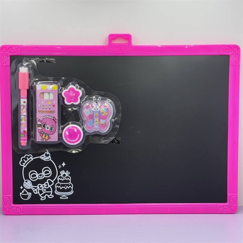 Kids Magnetic Writing Board Set Erasable Drawing Panel with Marker Cartoon Accessories