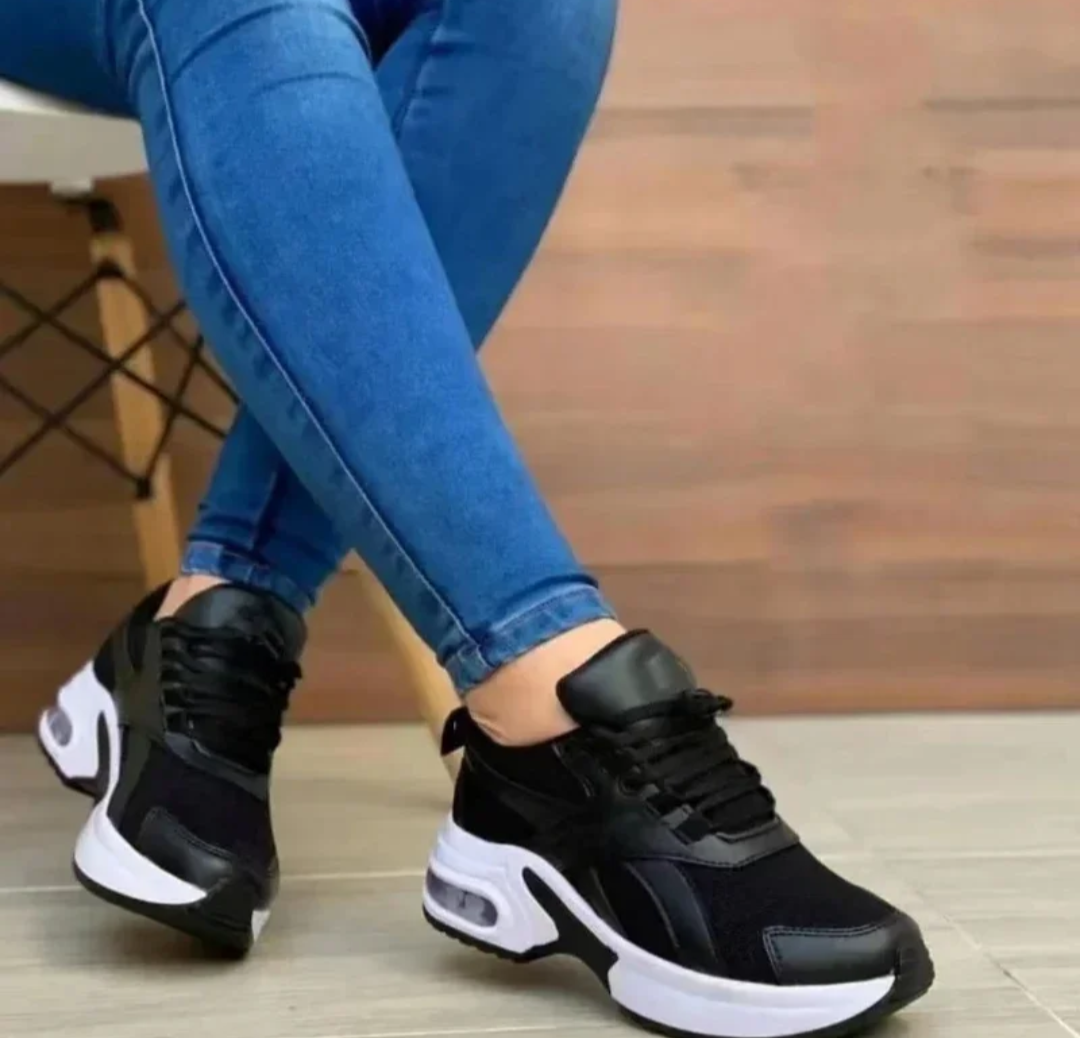 Ladies Casual Wedged Trainers