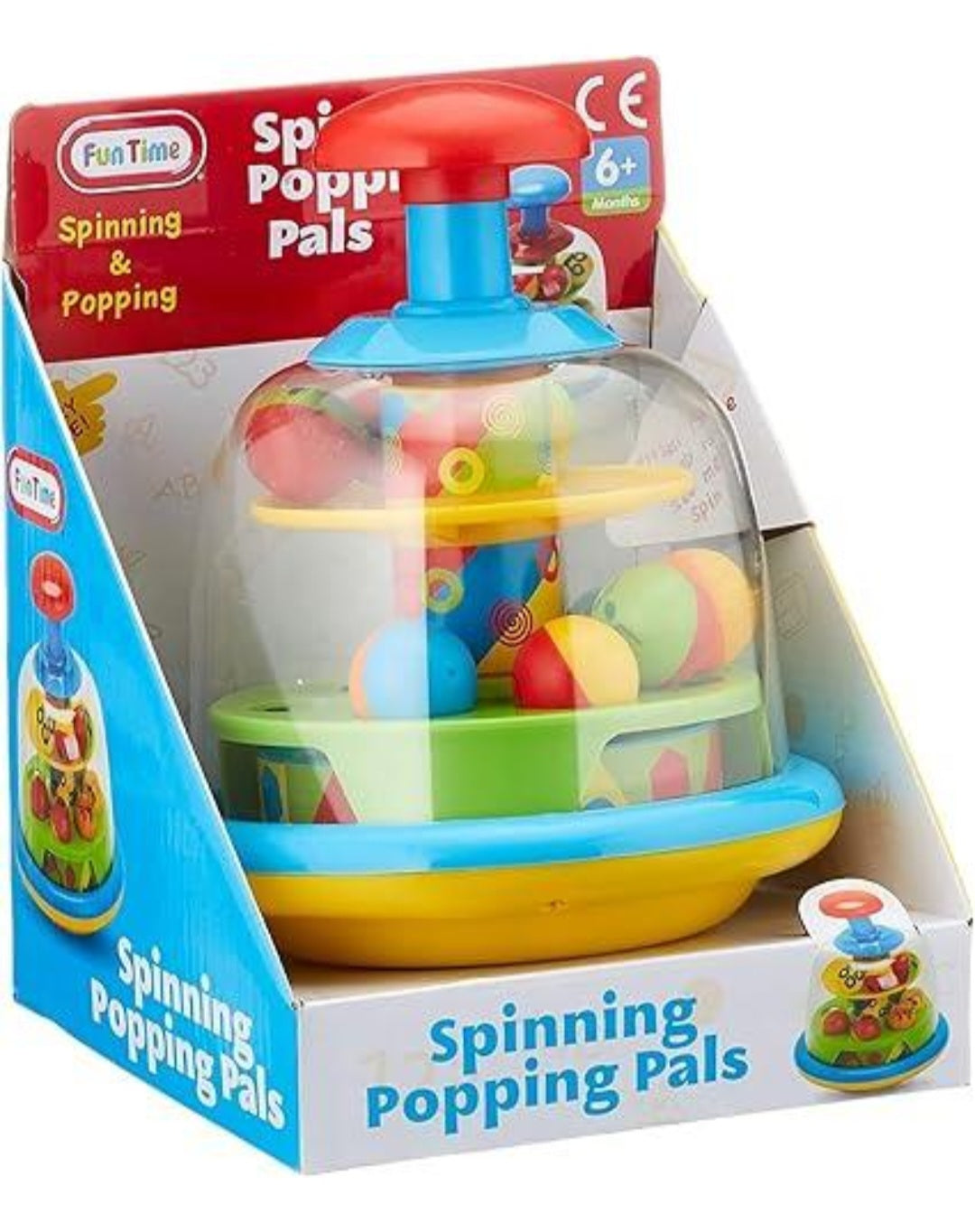 Spinning Popping Pals Push and Spin Baby Activity Toy Dome with Rolling Ball