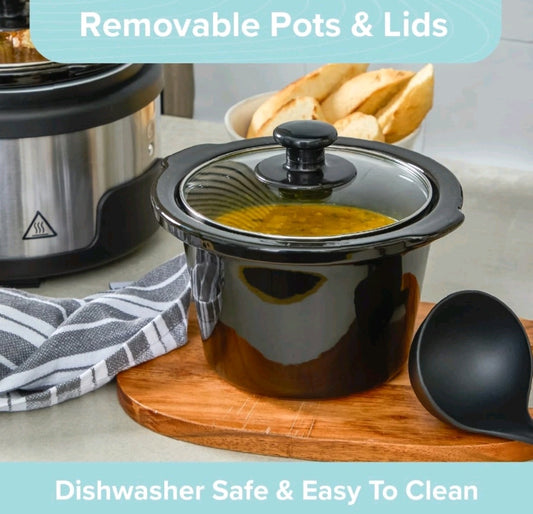 Slow Cooker 2-Pots 1.5L Buffet Server