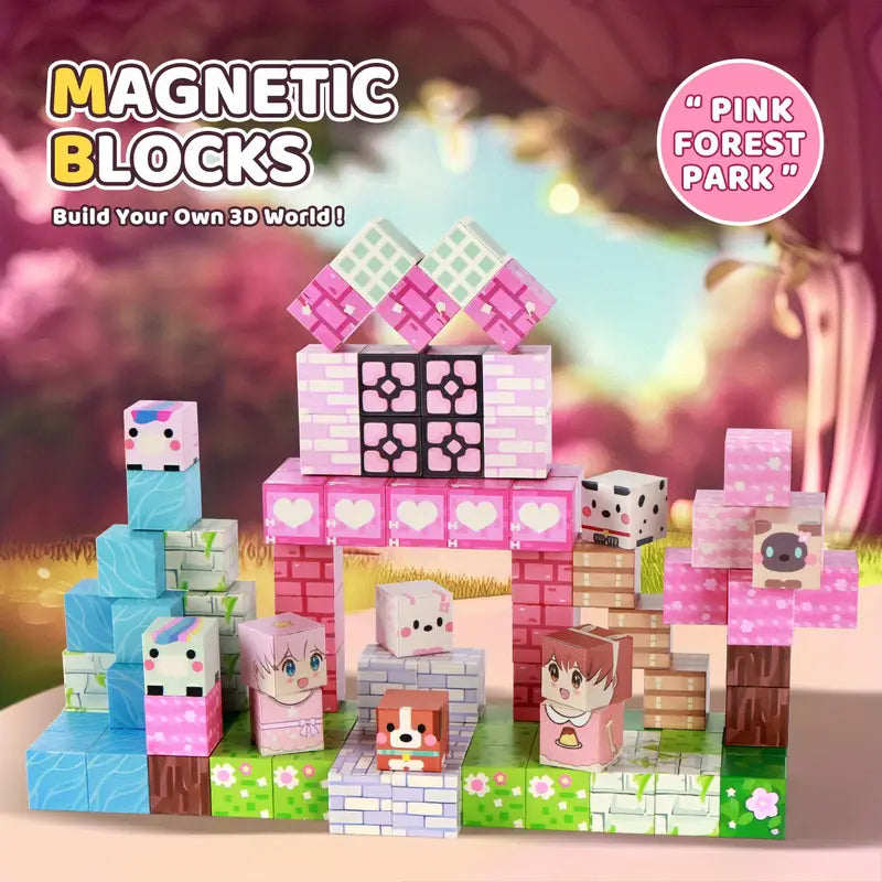 100pcs STEM Magnetic Building Blocks & Tiles