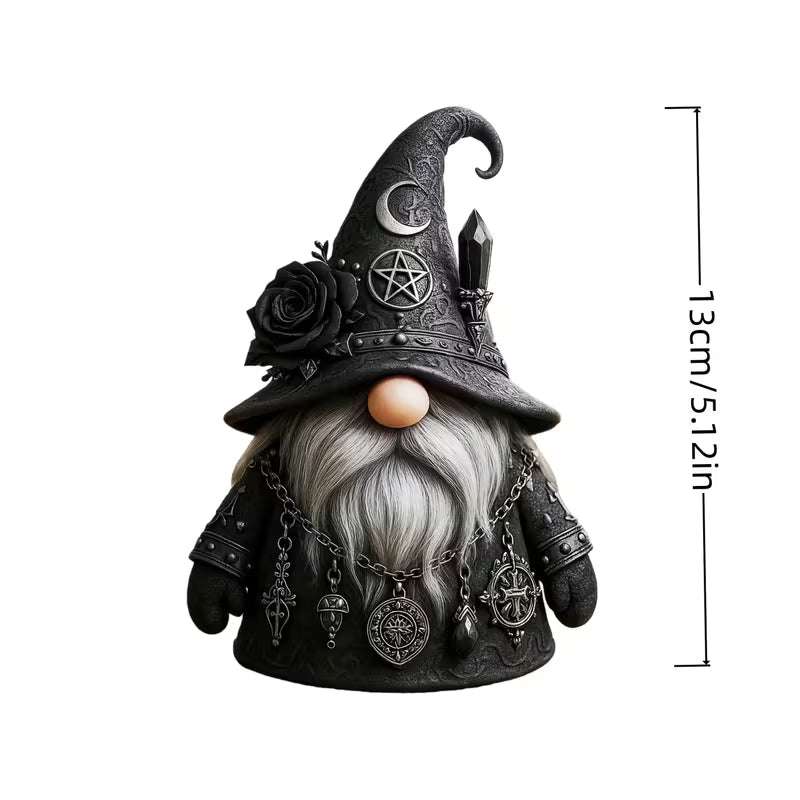 Black Gothic Gnome Resin Statue Ornament