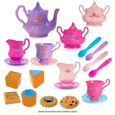 21PC Girls' Tea Party & Pretend Play Tea Set
