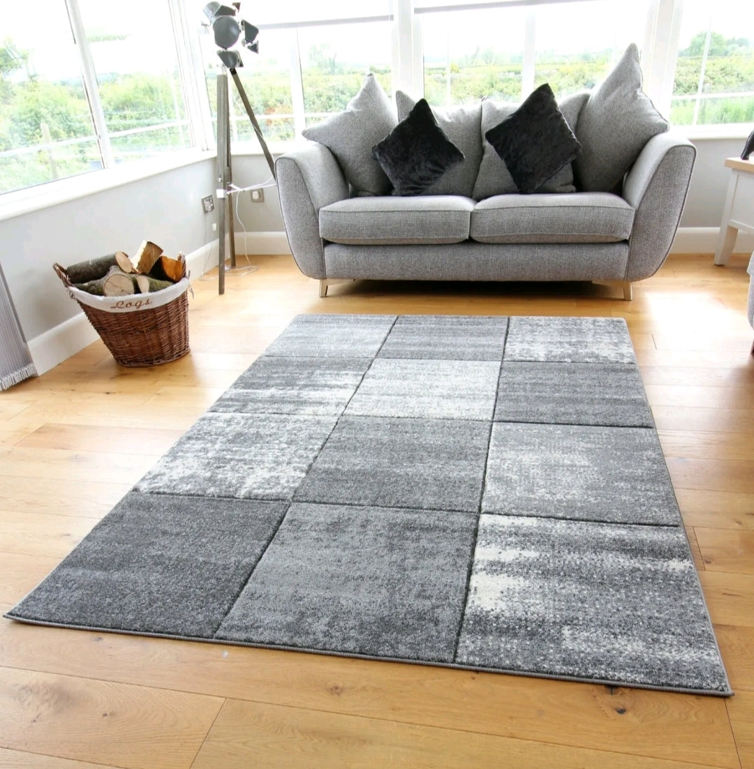 Grey Silver Shadow Rug