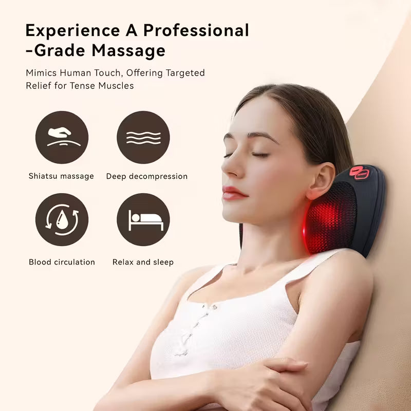 Back Massager With Heat, Massage Pillow