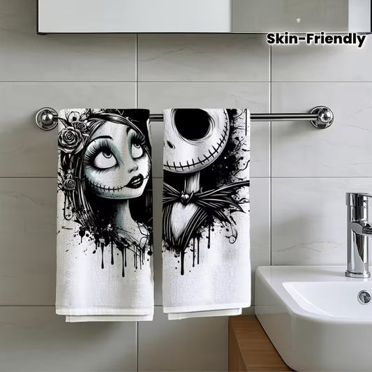2pcs Jack Skellington Themed, Polyester Dish Towels