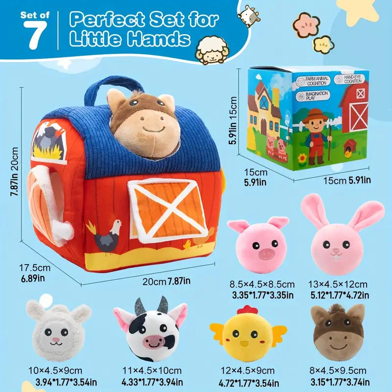 Toddler Toy Farm Animal Doll Set