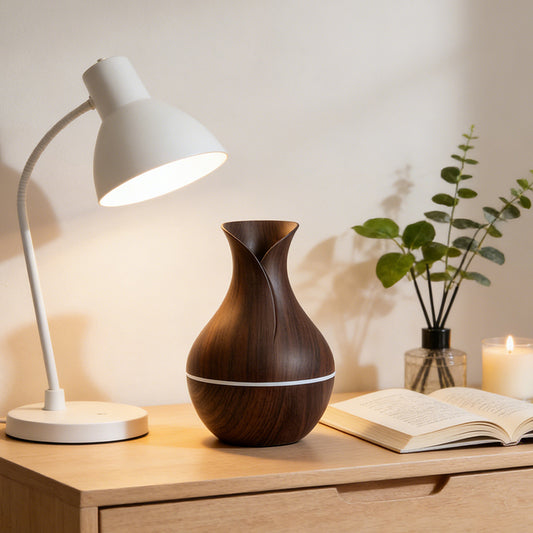 200mL Aroma Vase Mist Diffuser with Soft Light Lavender Fragrance Oil