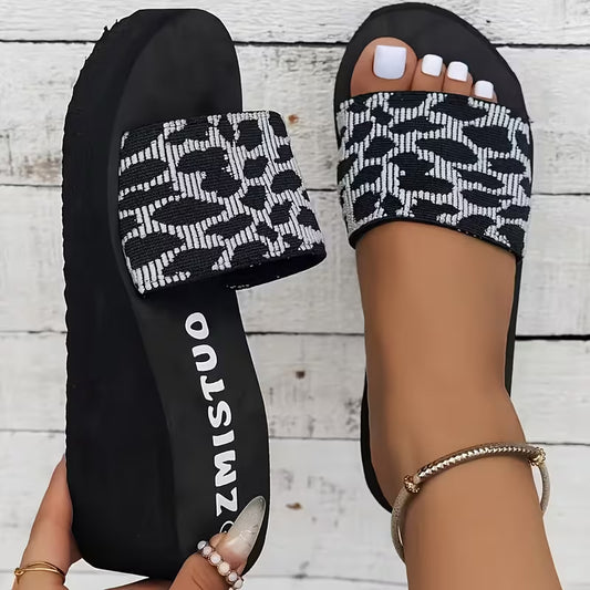 Women' Leopard Print Platform Sandals