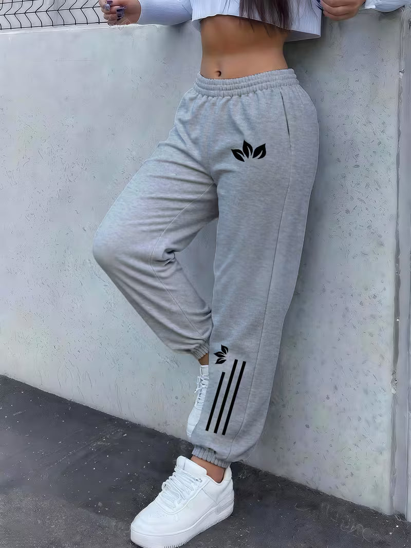 Women's -Lined Sweatpants with Exclusive Letter Print