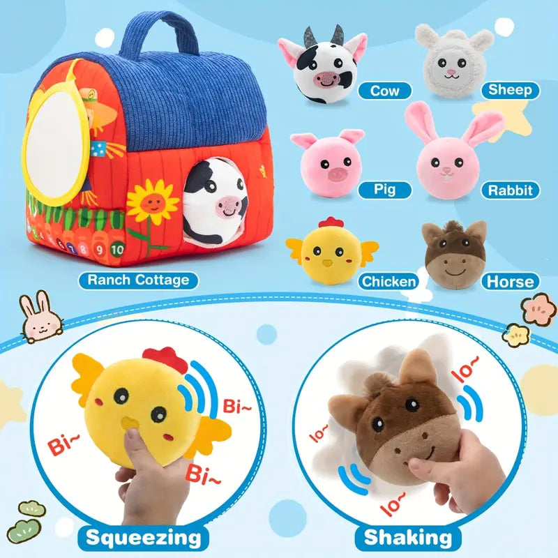 Toddler Toy Farm Animal Doll Set