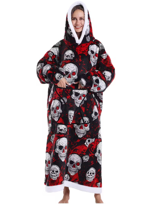 Gothic Elegant Plus Size Women's Oversized Hooded Blanket