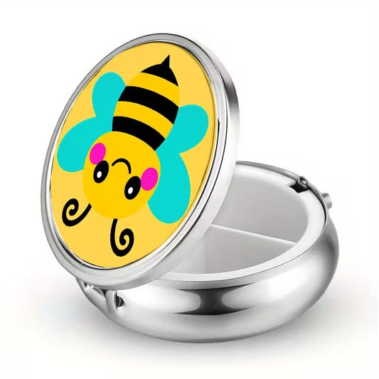 2D Flat Medicine Box with Cute Bee Pattern