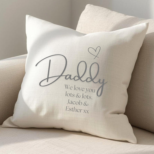 Personalised Cushion for Dad – Add Your Own Message Gift