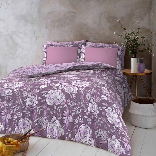 Lavender Floral Duvet Set