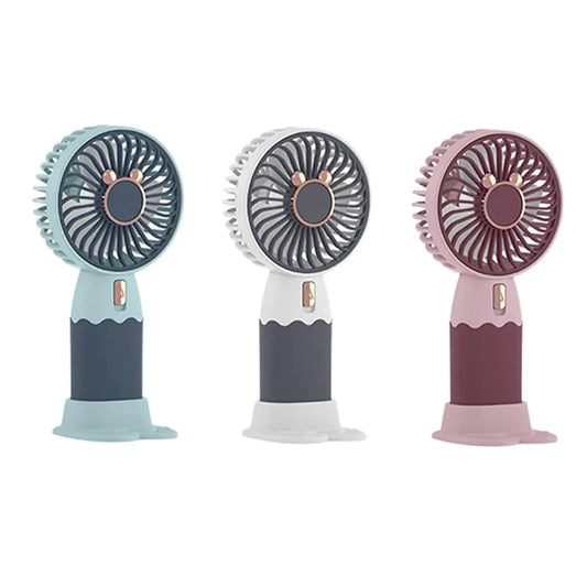 USB Rechargeable Mini Hand Fan with Stand
