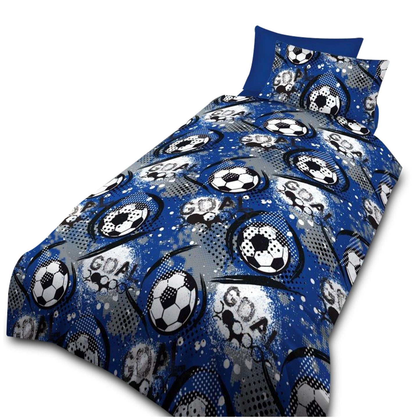 Blue Goals Print Duvet Set