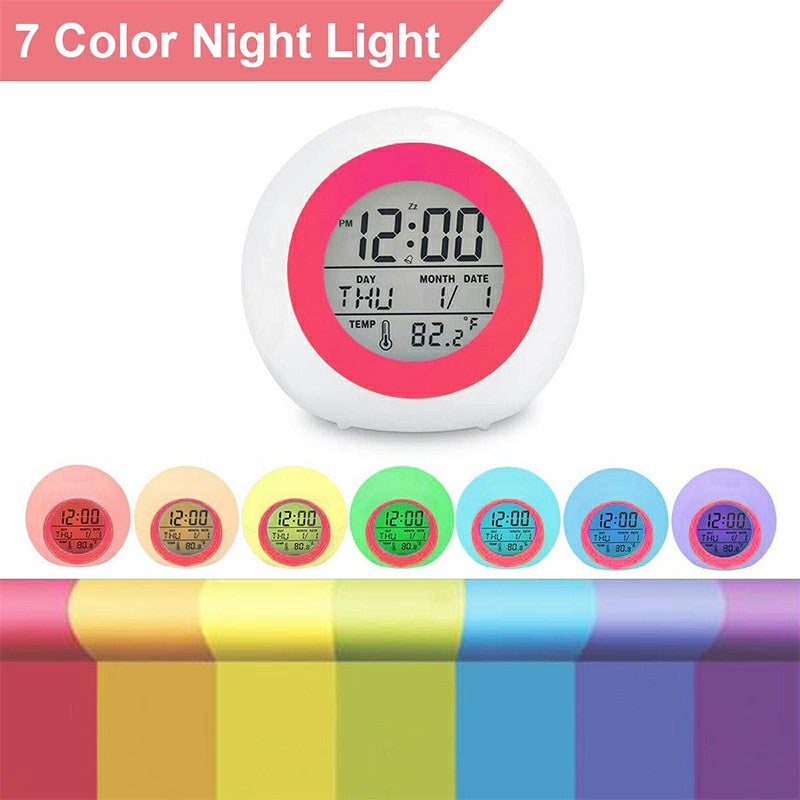 Colour Changing Night Light Digital Alarm Clock