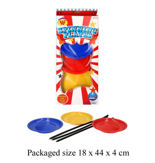 Kids 3 Spinning Plates Sticks Set