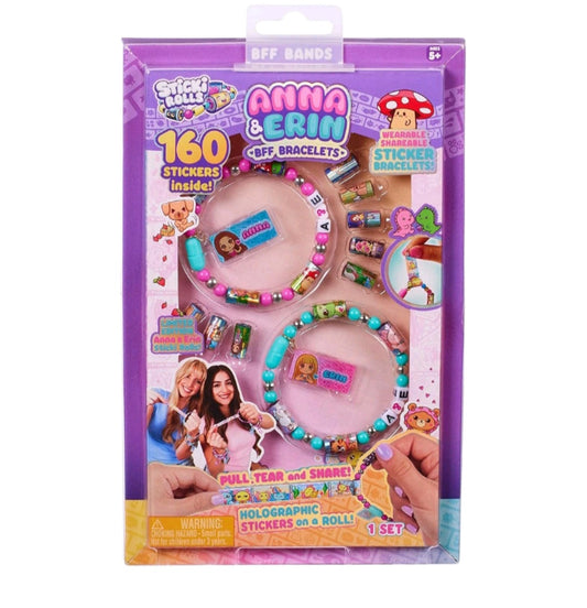 Sky Castle Sticki Rolls Anna & Erin Bff Pack Wearable Sticker Bracelets