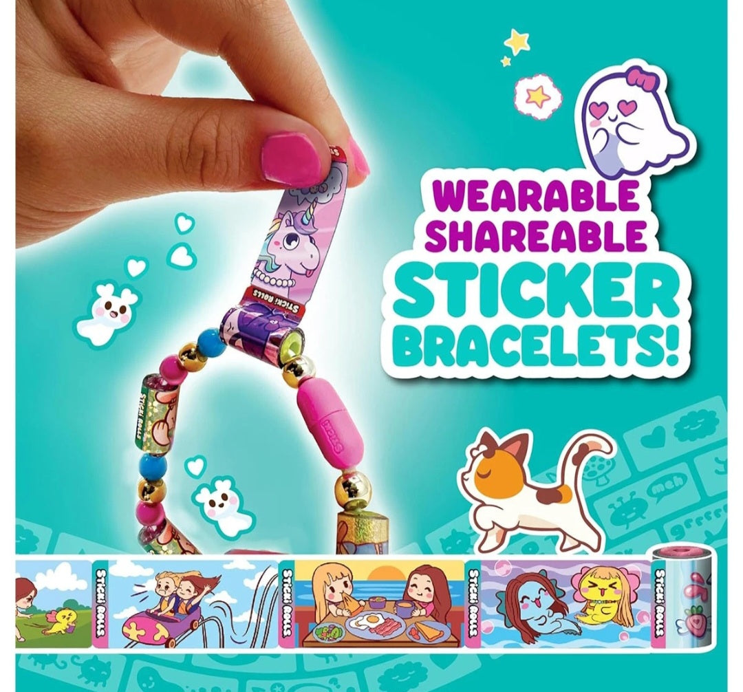 Sky Castle Sticki Rolls Anna & Erin Bff Pack Wearable Sticker Bracelets