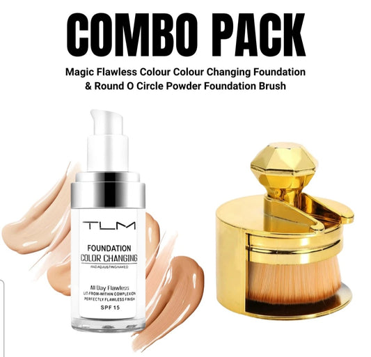 Color Changing Foundation & Soft Powder Brush