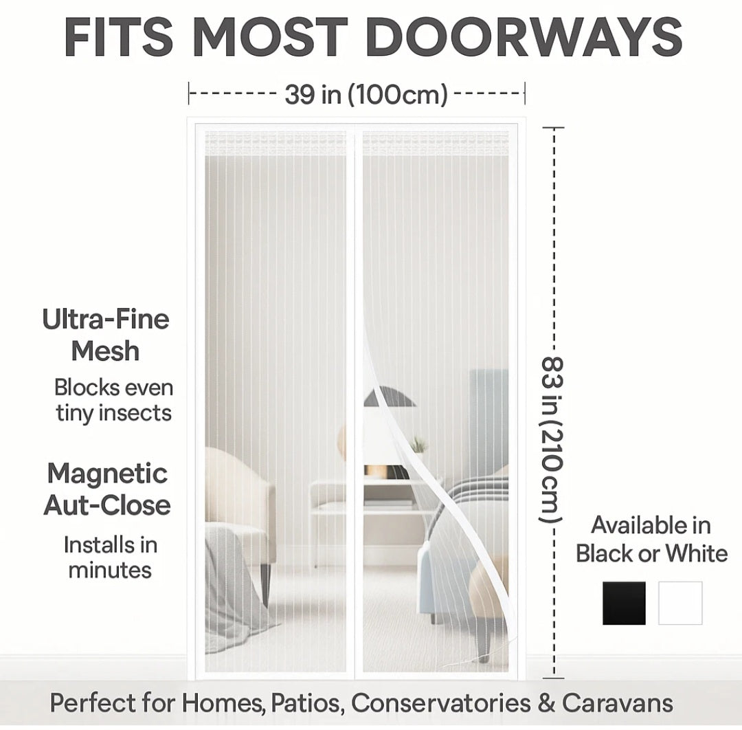 Premium Magnetic Mesh Door Screen
