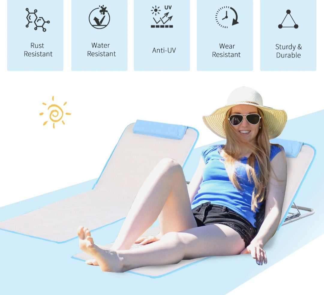 Set Of 2 Beach Mat Seats