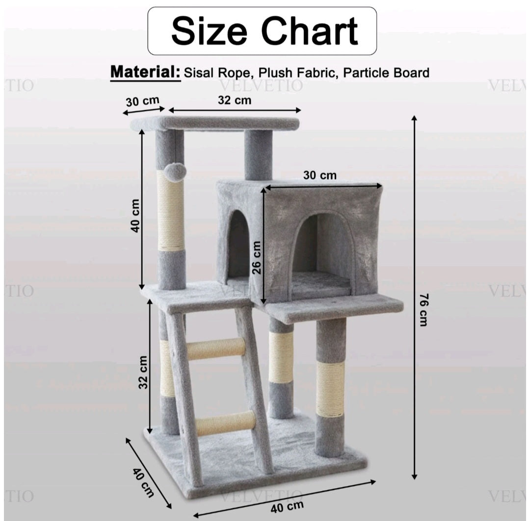 Cat Tree Tower with Ladder