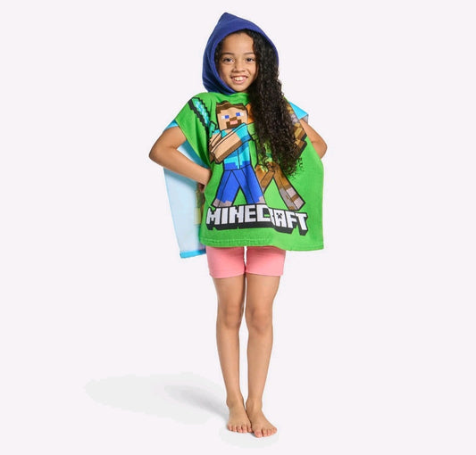 Minecraft Hooded Beach Poncho