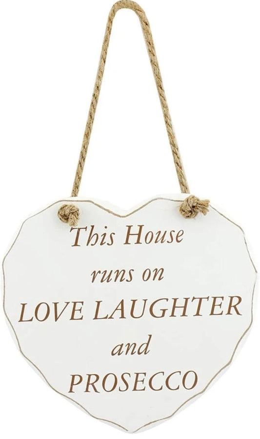 Wooden Heart Wall Sign Plaque