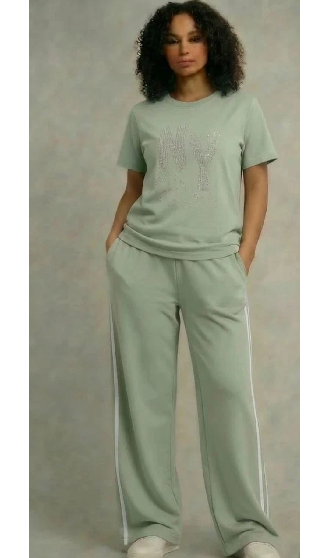 Women's 2 pcs Contrast  Tracksuit Co-Ord Summer Set