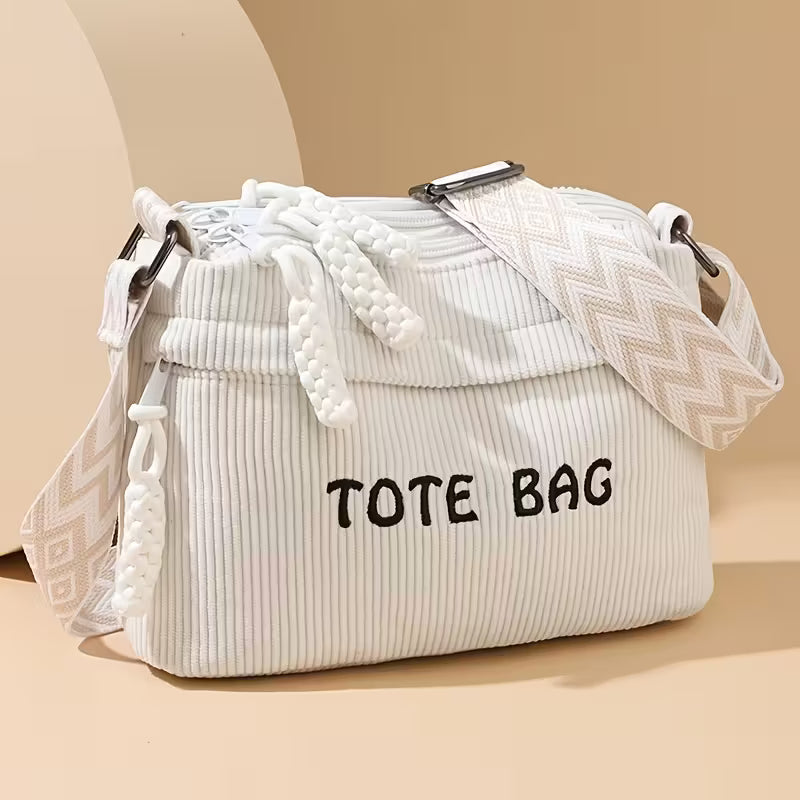 Women's Corduroy Tote Bag
