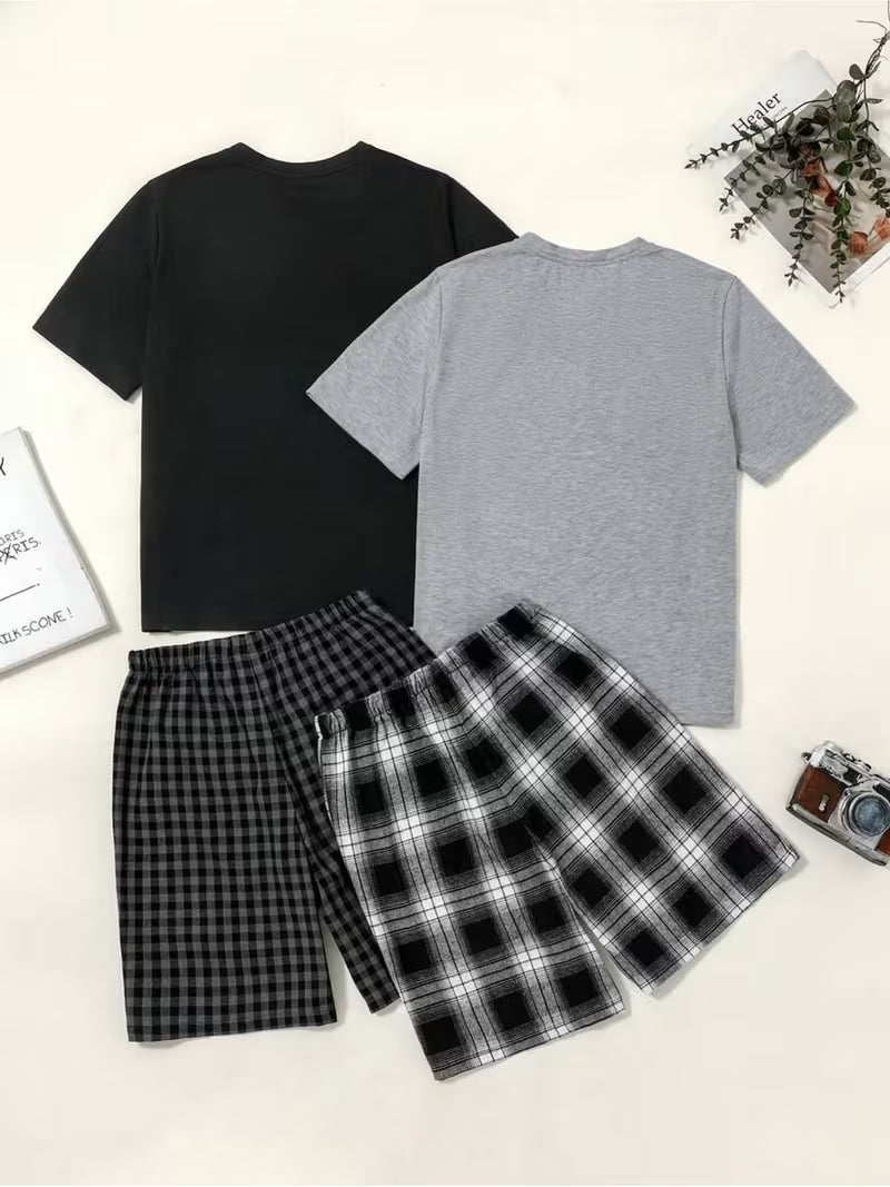 4pcs Boys' Teen Pajamas