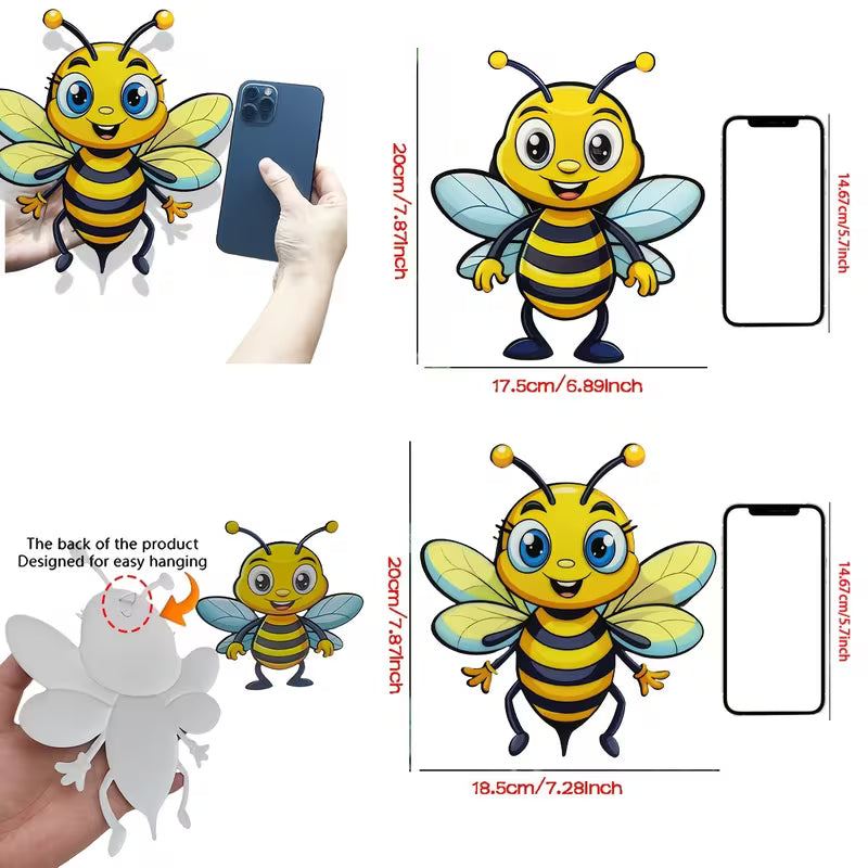 2pcs Metal Bee Outdoor Wall Decor