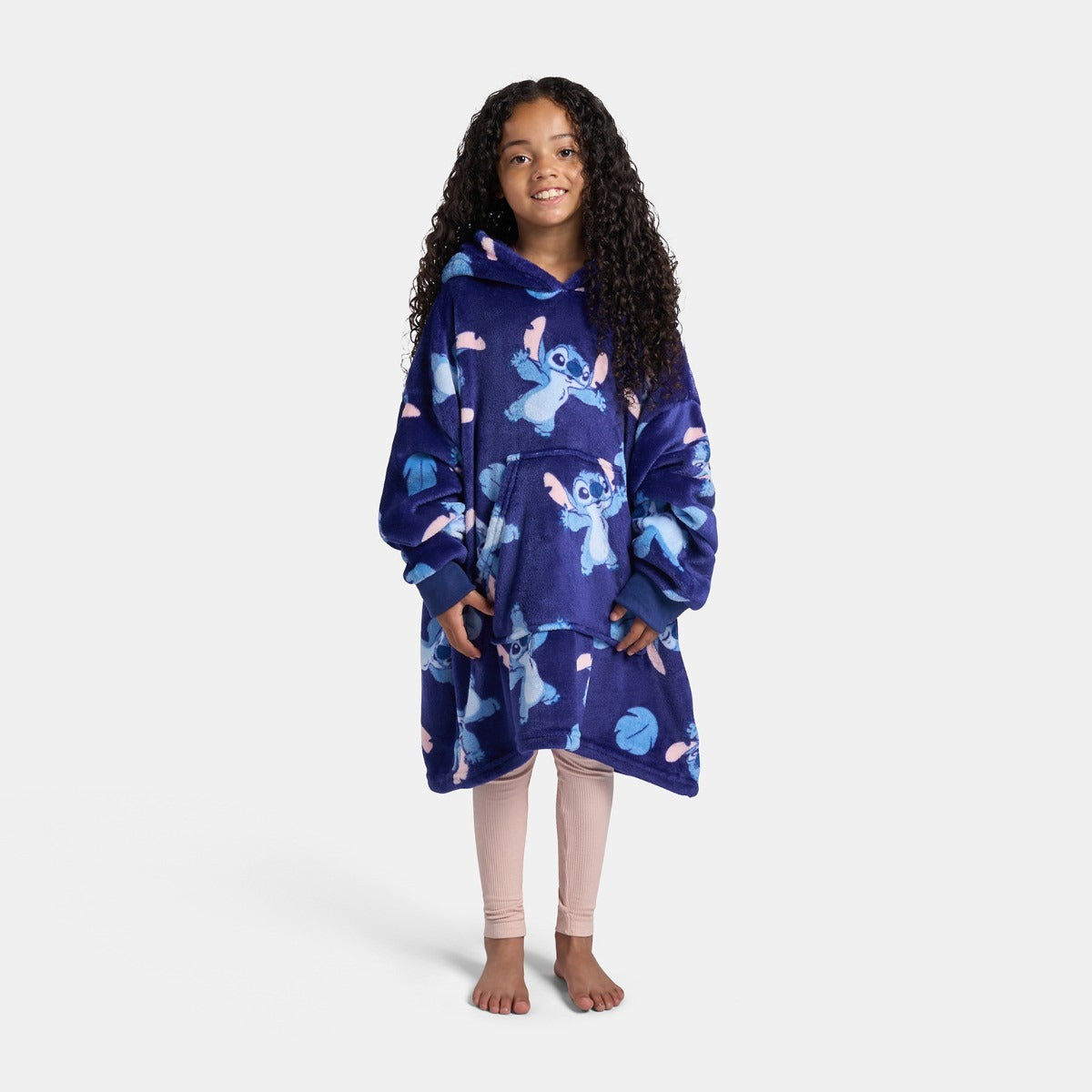 Kids Stitch Hoodie Blanket - Navy