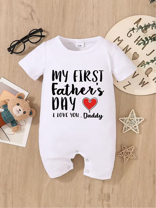 My First Fathers Day Baby Romper