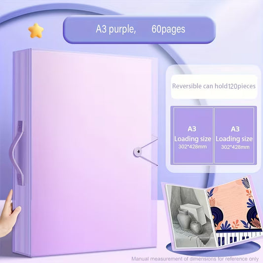 A3 Diamond Painting Portfolio Storage Box with Handle