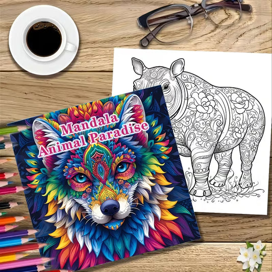 Mandala Animal Park Coloring Book