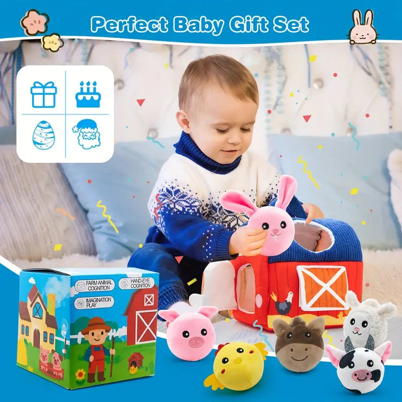 Toddler Toy Farm Animal Doll Set