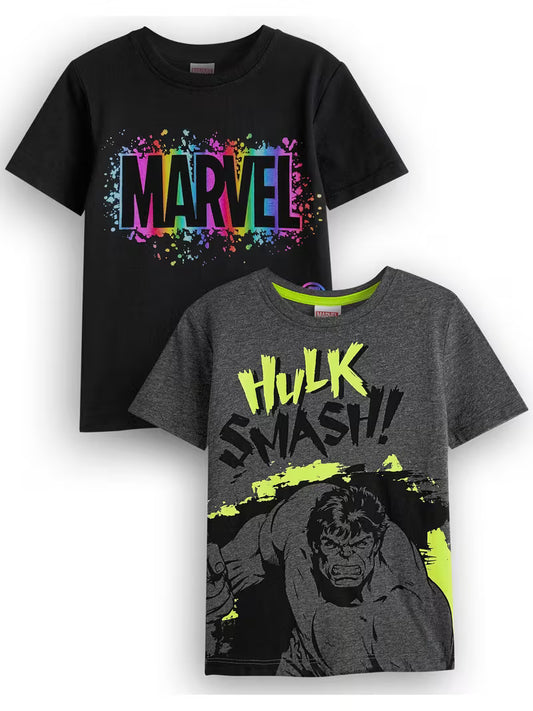 Marvel Boys Pack of 2 T-Shirts