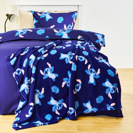 Stitch Printed Throw - Blue