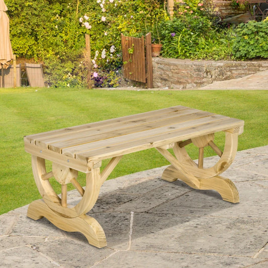 2 Person Garden Rustic Wooden Bench