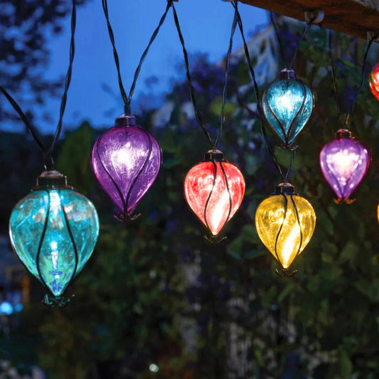 Solar String Lights Set of 10 Outdoor Garden LED 3.8m Decoration