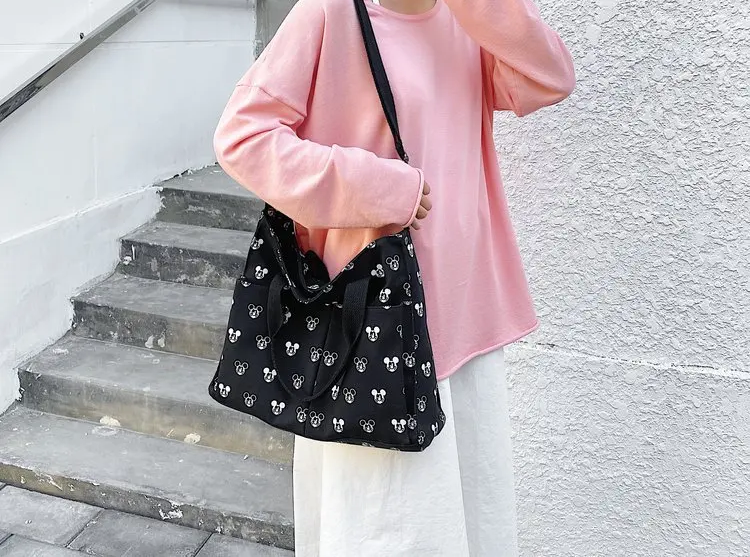 Multi Mickey Print Tote Shoulder Bag